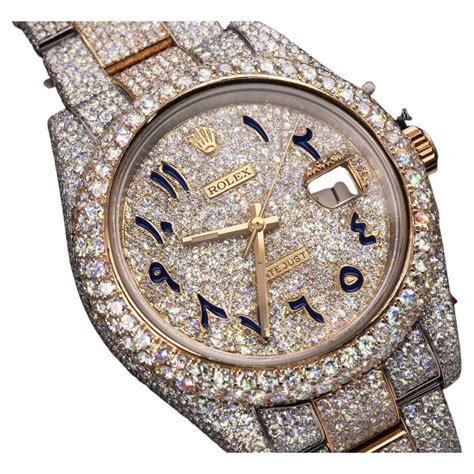 iced out arabic rolex|rolex ice aanbieding.